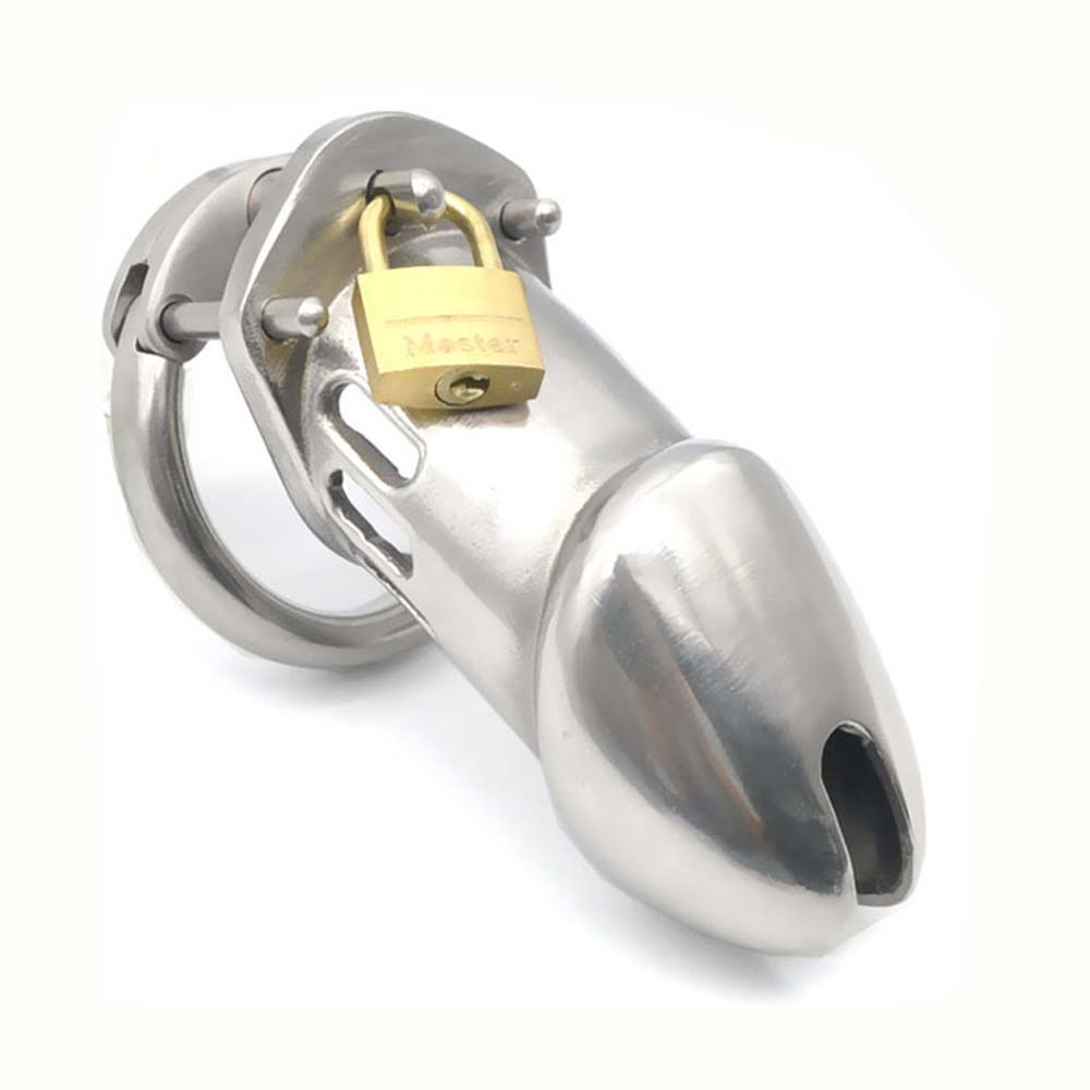 Stainless Steel Men's Long Chastity Cages