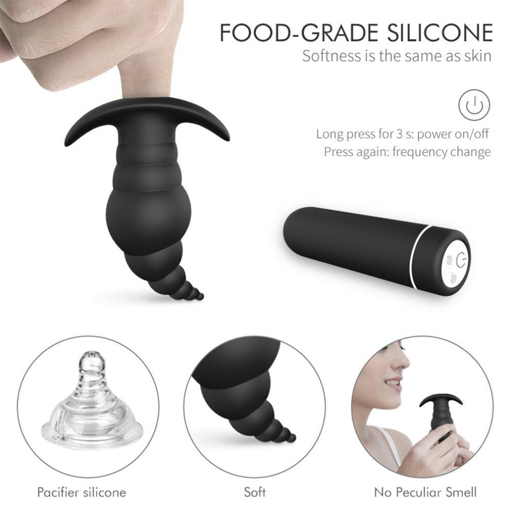 Silicone Anal Plug Bullet Anal Massager Vibrating Anal Plug