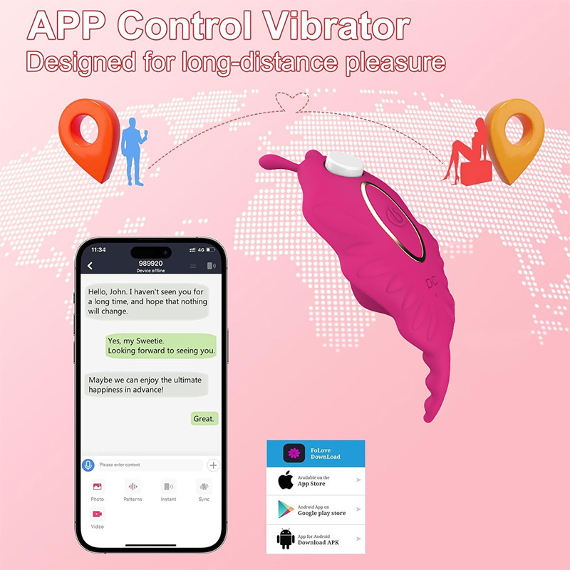 APP Underwear Wearable Magnetic 9 Vibrating Eggs Masturbator