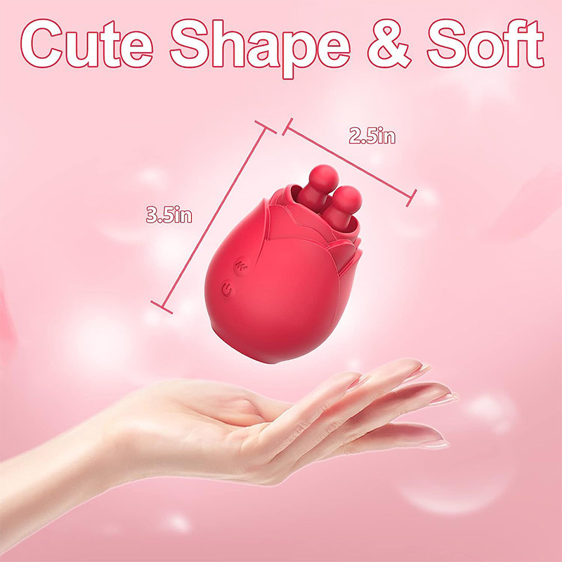 10 Modes Licking Vibrating Rose Nipple Vibrators For Women