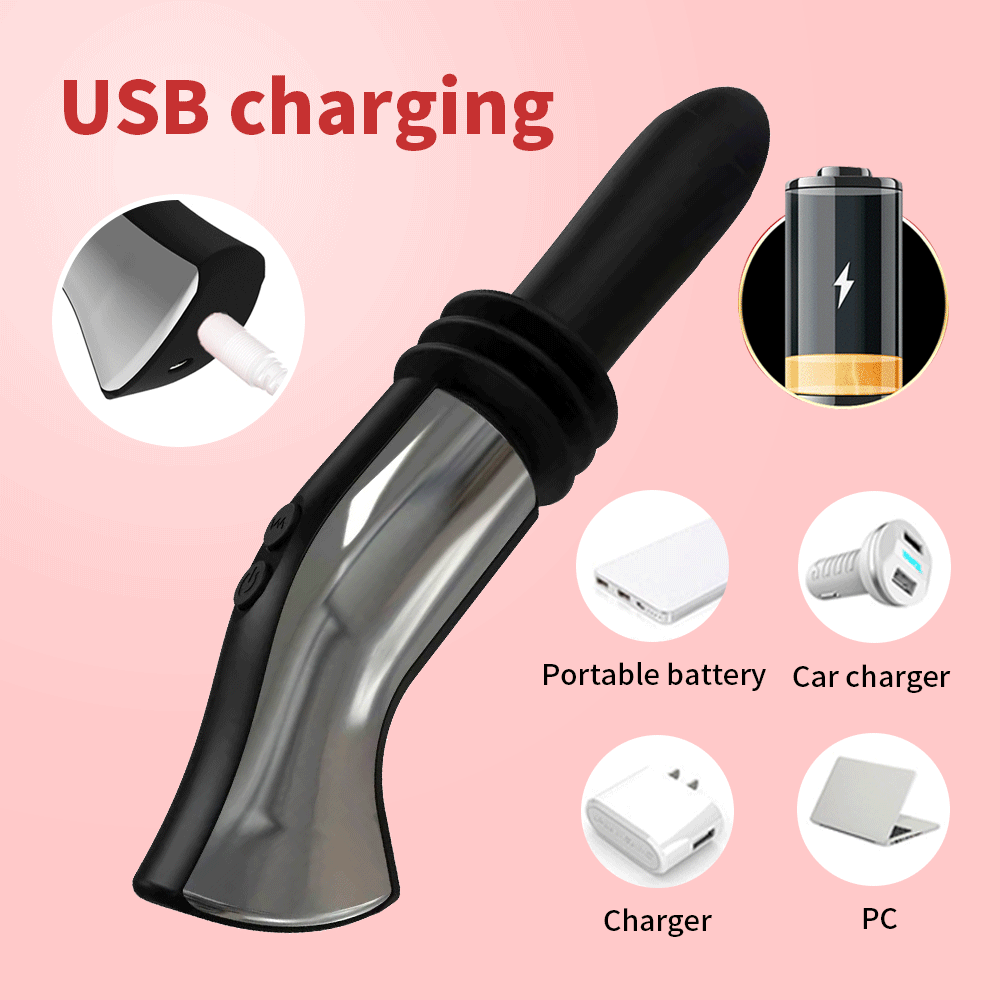 4-Frequency Vibration + Telescopic Female Masturbation Vibrator Dildo