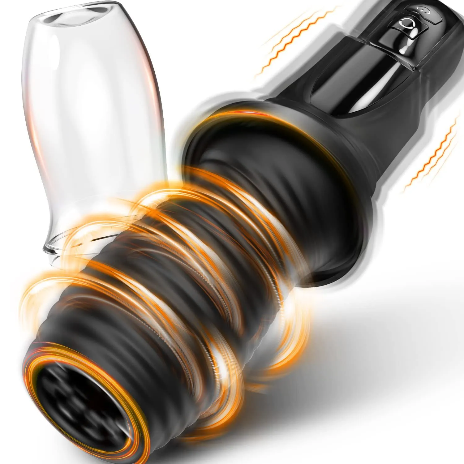 360° Wrapped 7 Rotating Vibrating Handheld Electric Masturbator