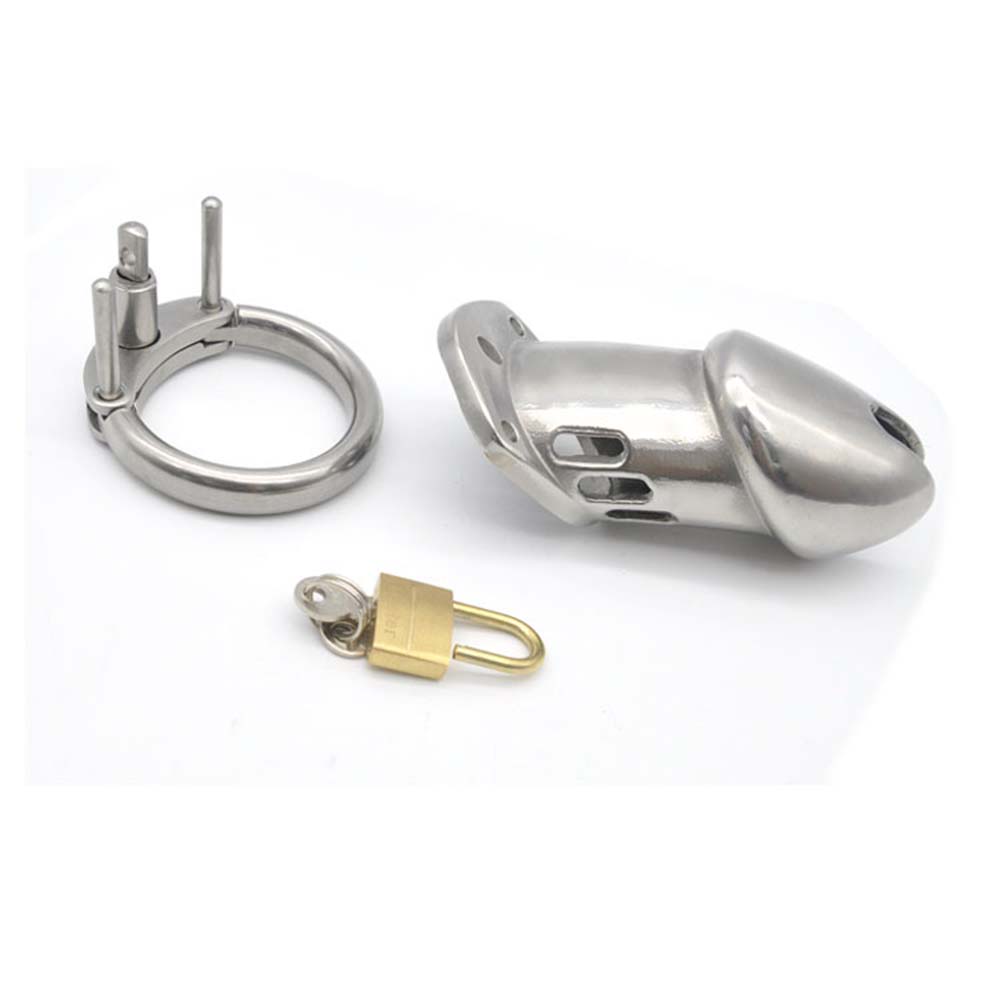 Stainless Steel Men's Long Chastity Cages