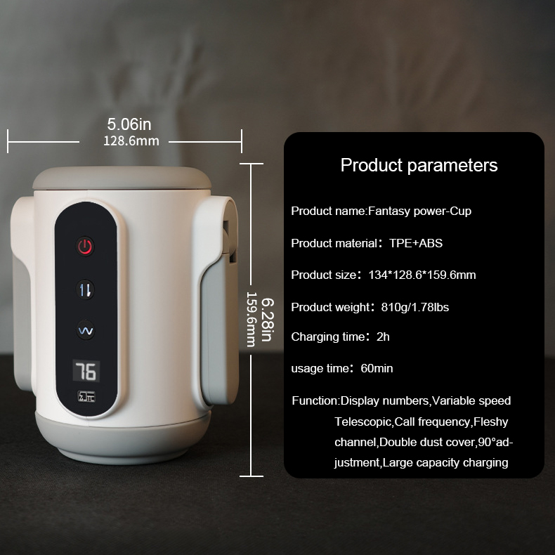 9 Thrusting & Vibration Settings Automatic Male Masturbator with Foldable Handles