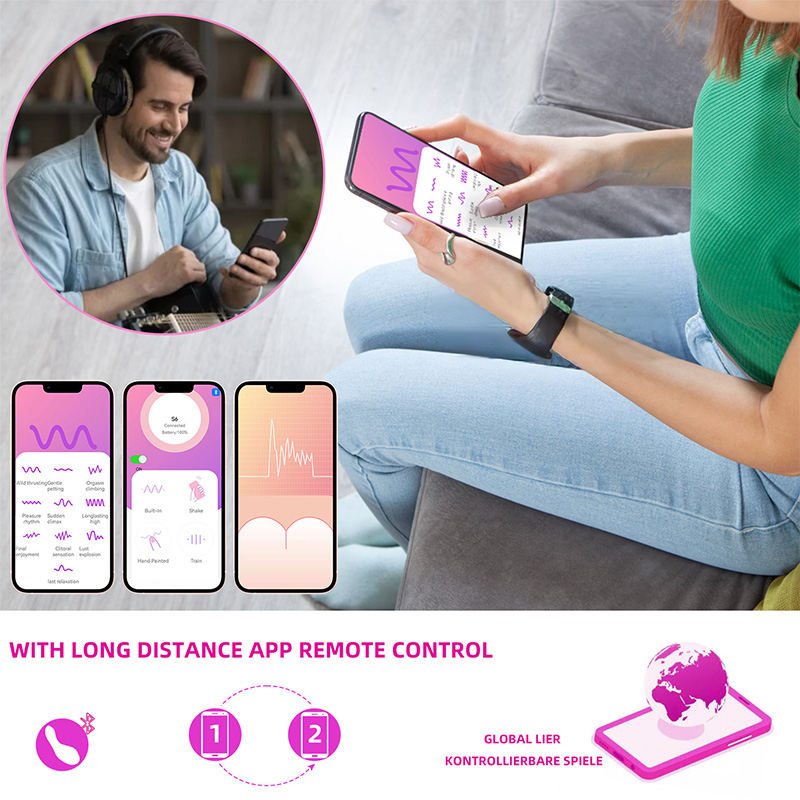 APP Remote Control 10 Vibration Massage Underwear Wearable Jumping Egg Masturbator