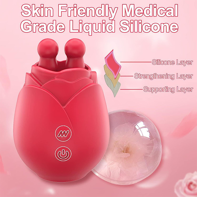 10 Modes Licking Vibrating Rose Nipple Vibrators For Women