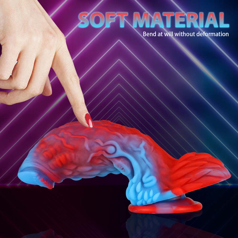 Dark Blue Phoenix Silicone Special-Shaped Thick And Long Artificial Dildo