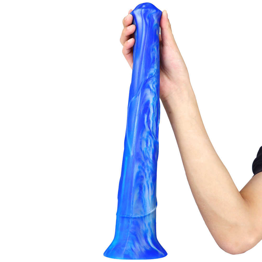 Thick Mixed Color Artificial Horse Dick Silicone Dildo