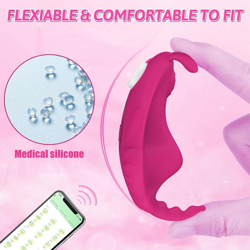 APP Underwear Wearable Magnetic 9 Vibrating Eggs Masturbator