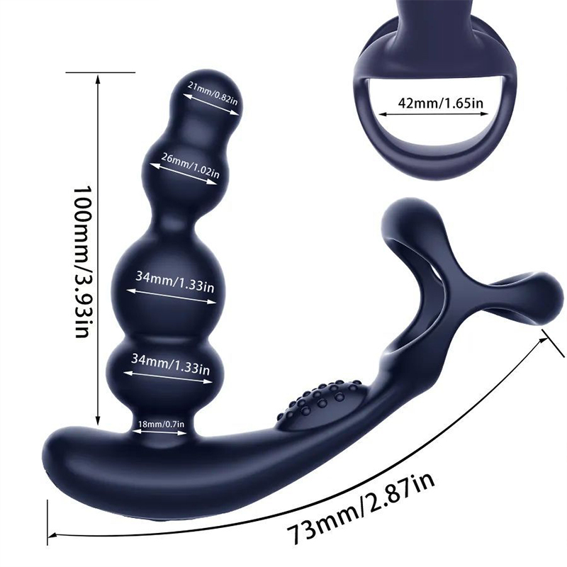 Wireless Remote Control 360° Rotating Vibrating Prostate Massager
