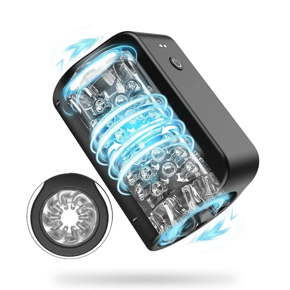 TurboPulseⅢ 7 Rotation Modes & Thrusting 2 in 1  Vibrating Male Masturbator