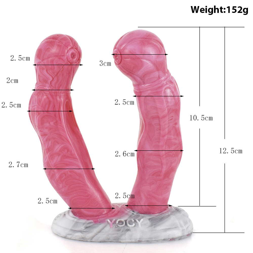 Double-Headed Simulated Silicone Special-Shaped Anal Plug Female Dildo