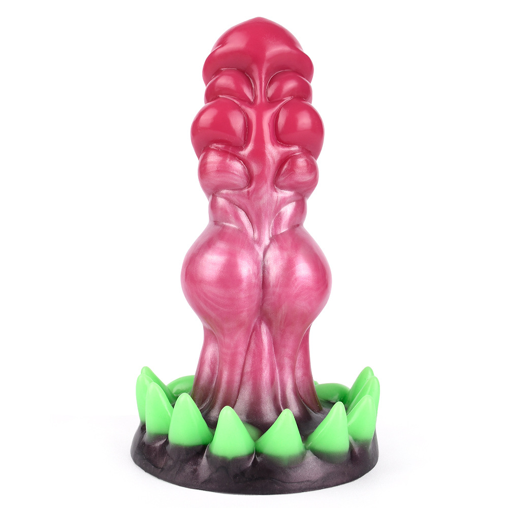 Luminous Base Shaped Silicone Fantasy Dildo