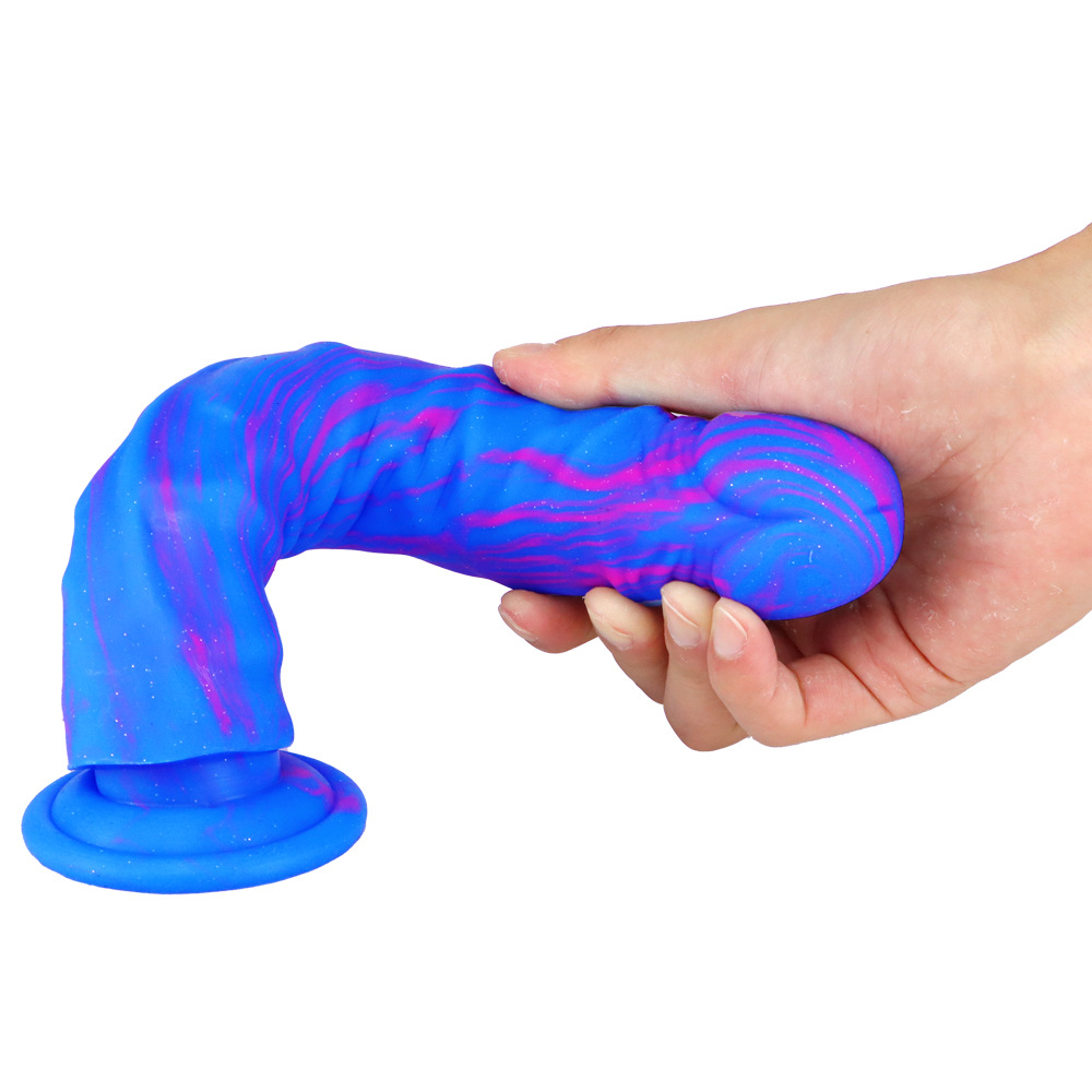 Blue Silicone Simulated Butt Plug Dildo