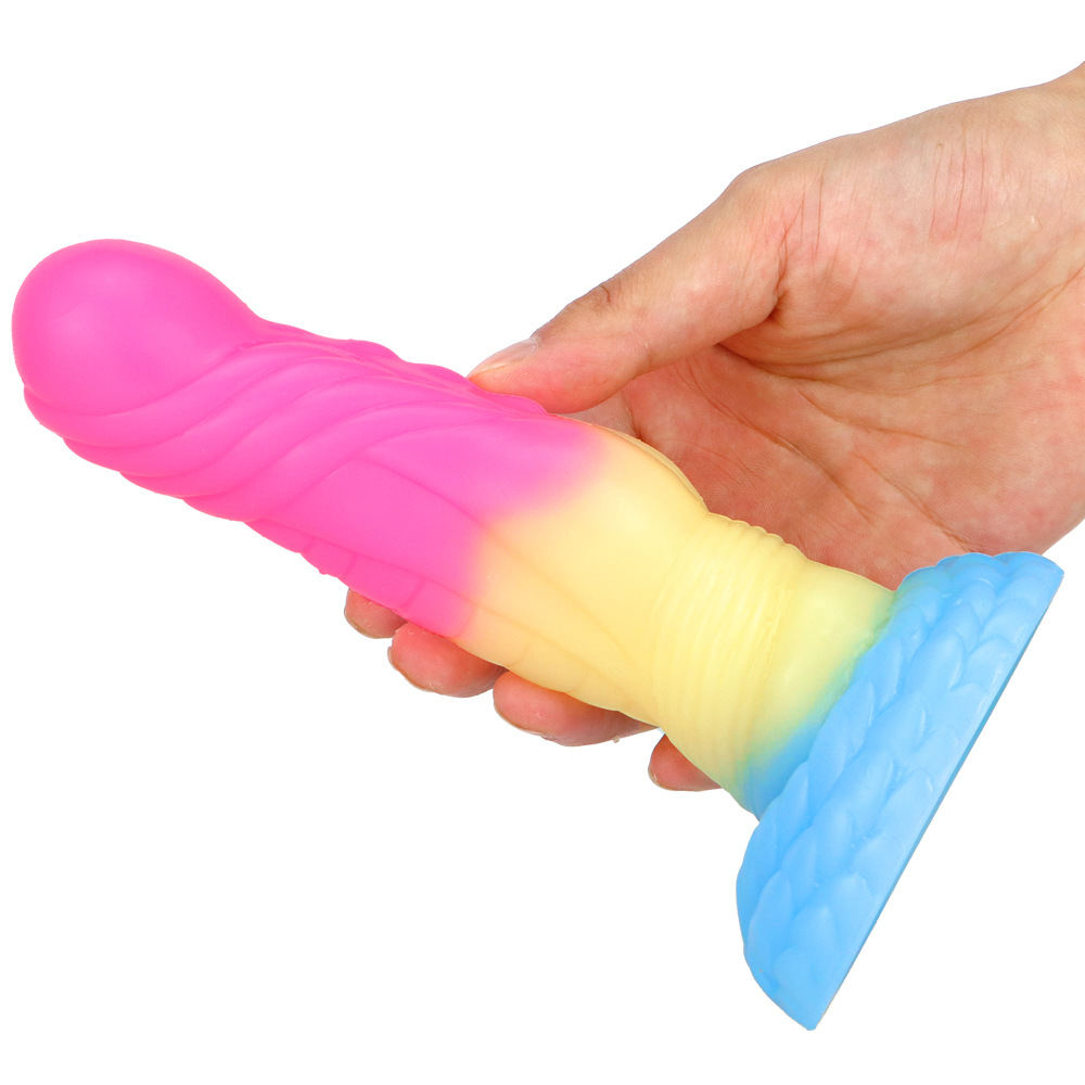 Mixed Color Liquid Silicone Artificial Dildo