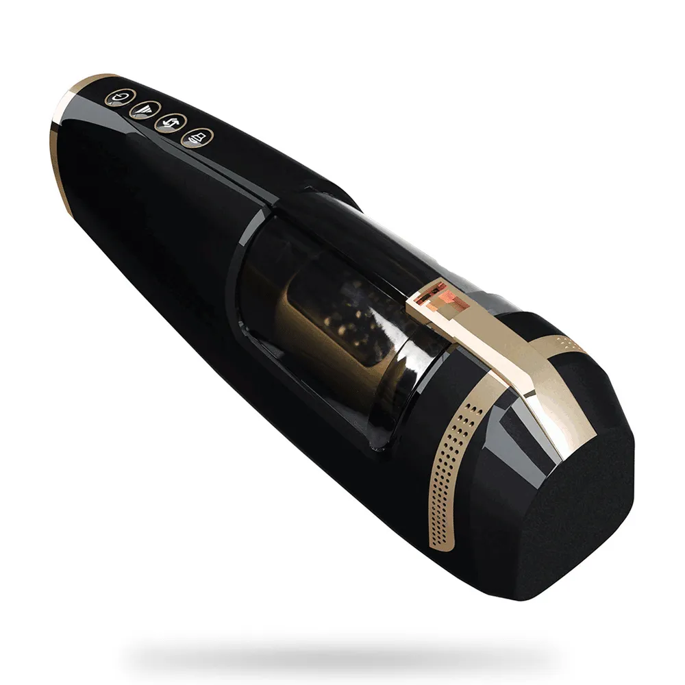 Hero 6 Thrusting Self-Heating Automatic Male Masturbator with 3D Textured Sleeve Heating Mens Sex Toy Male Stroker