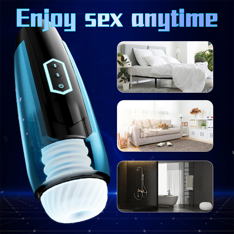 5 Frequency Telescopic Vibration Male Penis Exercise Male Masturbator