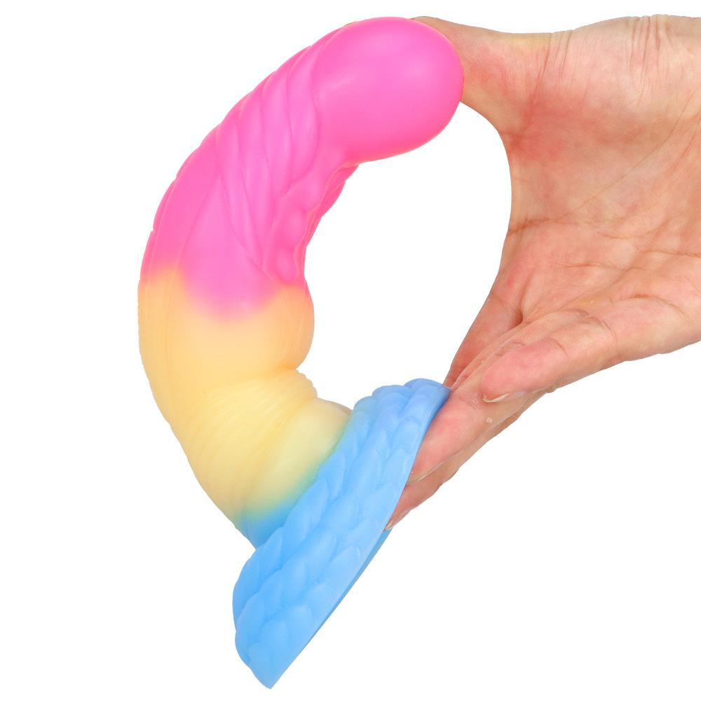 Mixed Color Liquid Silicone Artificial Dildo