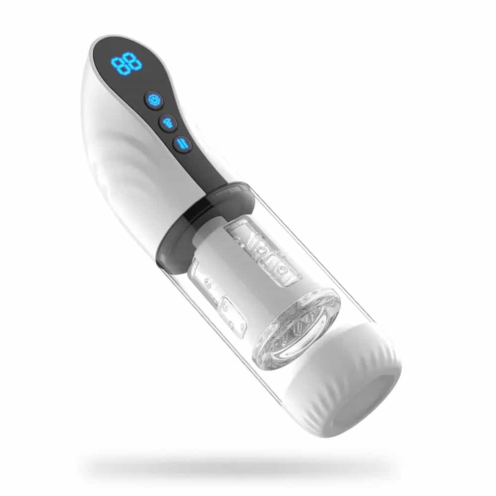 2 In 1 Fully Automatic LCD Telescopic Rotating Male Airplane Masturbator