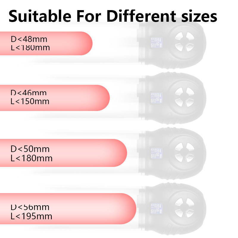 6-Frequency Negative Pressure Digital Display Waterproof Masturbation Pump