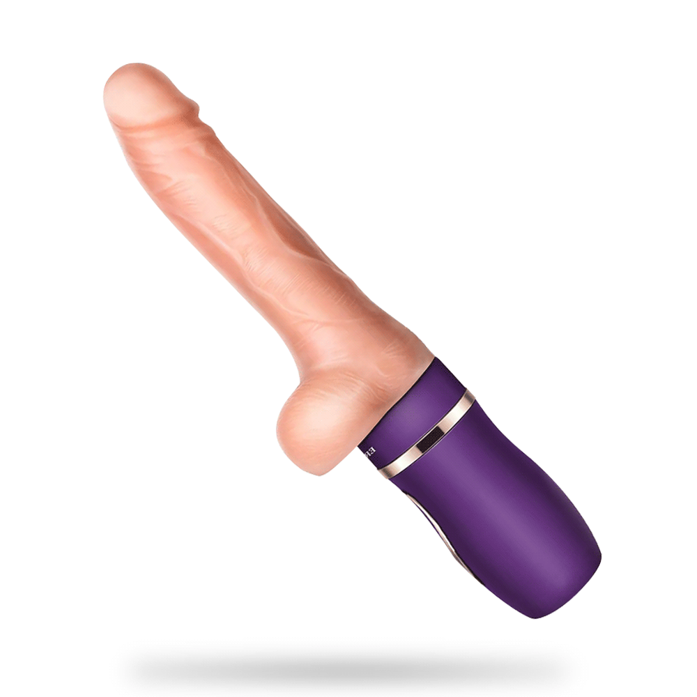 Allovers Thrusting Dildo - Dildo Thrusting Vibrator Mimics Real Sex