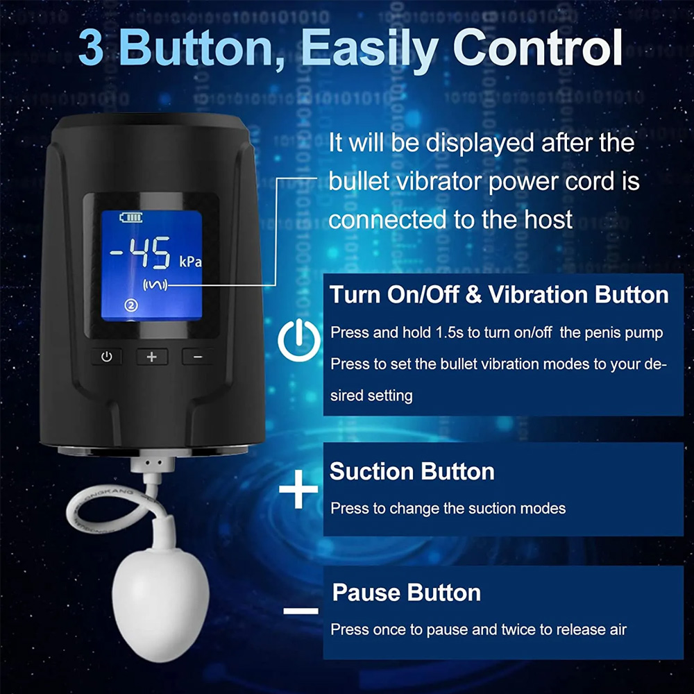 Men's Electric Vibration Training Penis Vacuum Pump