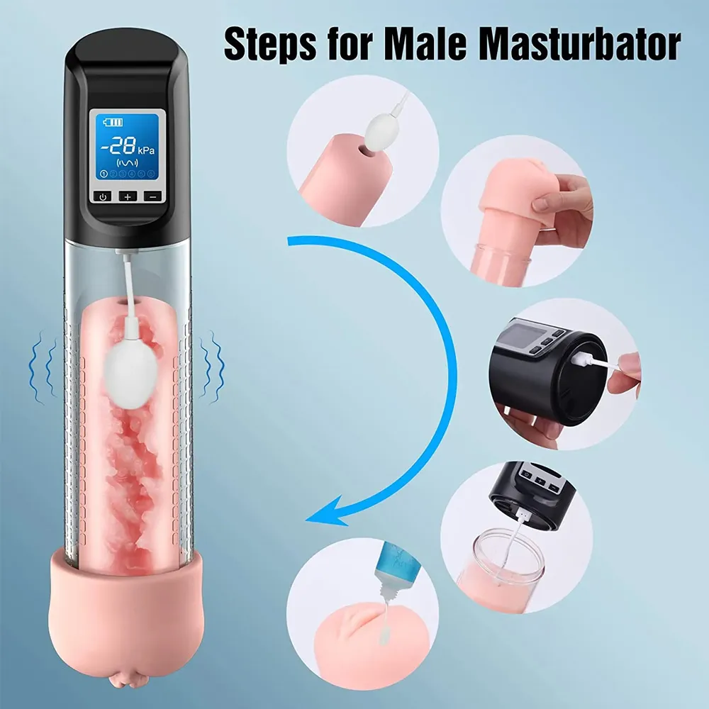Male Erection Aid-Long-Lasting Hypoallergenic Sucking Masturbation Device