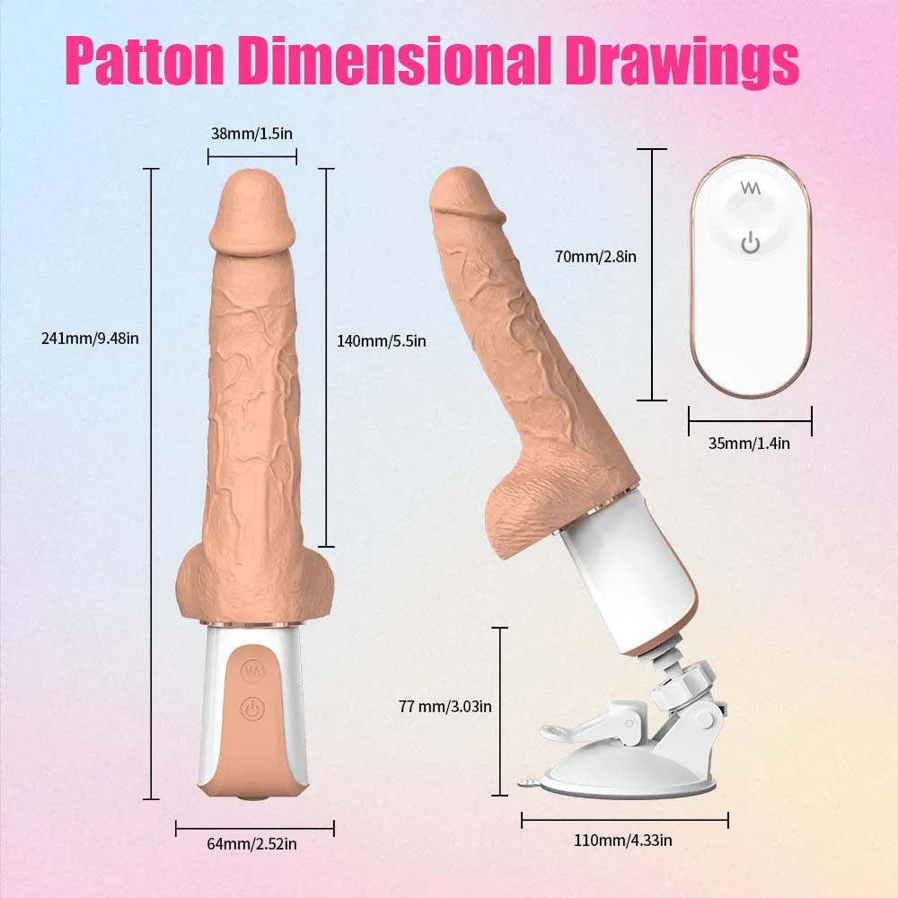 Fully Automatic Intelligent Heated 360-Degree Swinging Telescopic Dildo