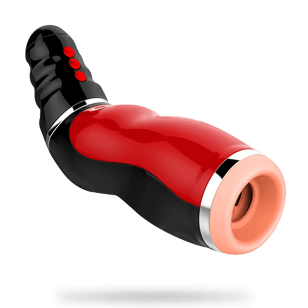 Airbag 10 Vibrating 5 Sucking Voice Male Masturbator Realistic Oral Sex Deep Throat Heating Artificial Vagina Male Masturbator