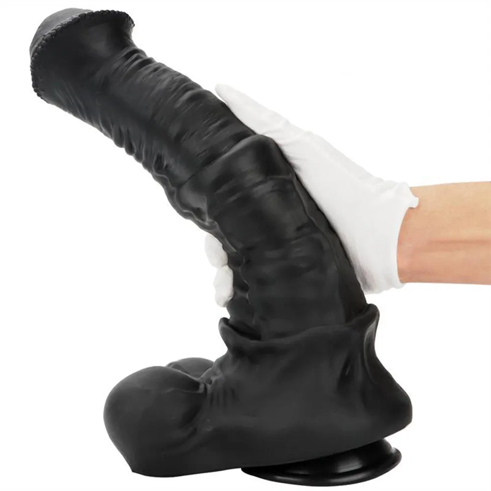 Oversized Liquid Silicone Simulation Giant Horse Dildo With Strong Suction Cup Base