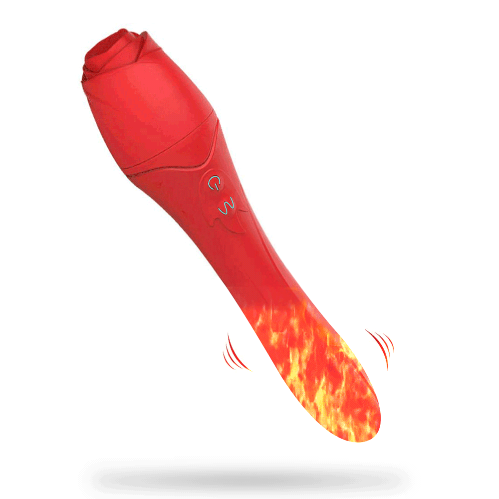 Red Rose Vibrater Heated Masturbation Massage Rose Vibration