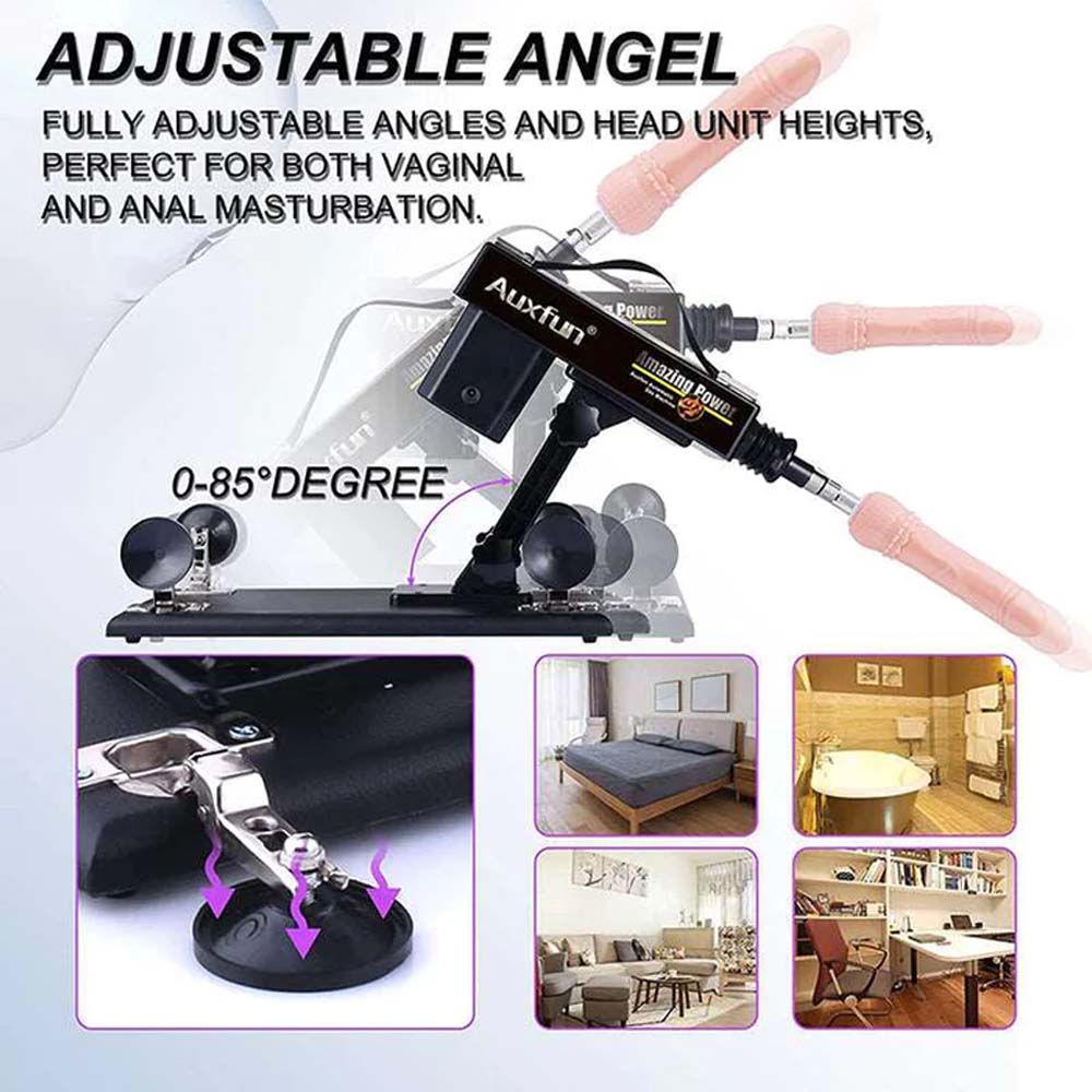 Fully Automatic Telescopic 6-Attachment Push-In Masturbation Machine