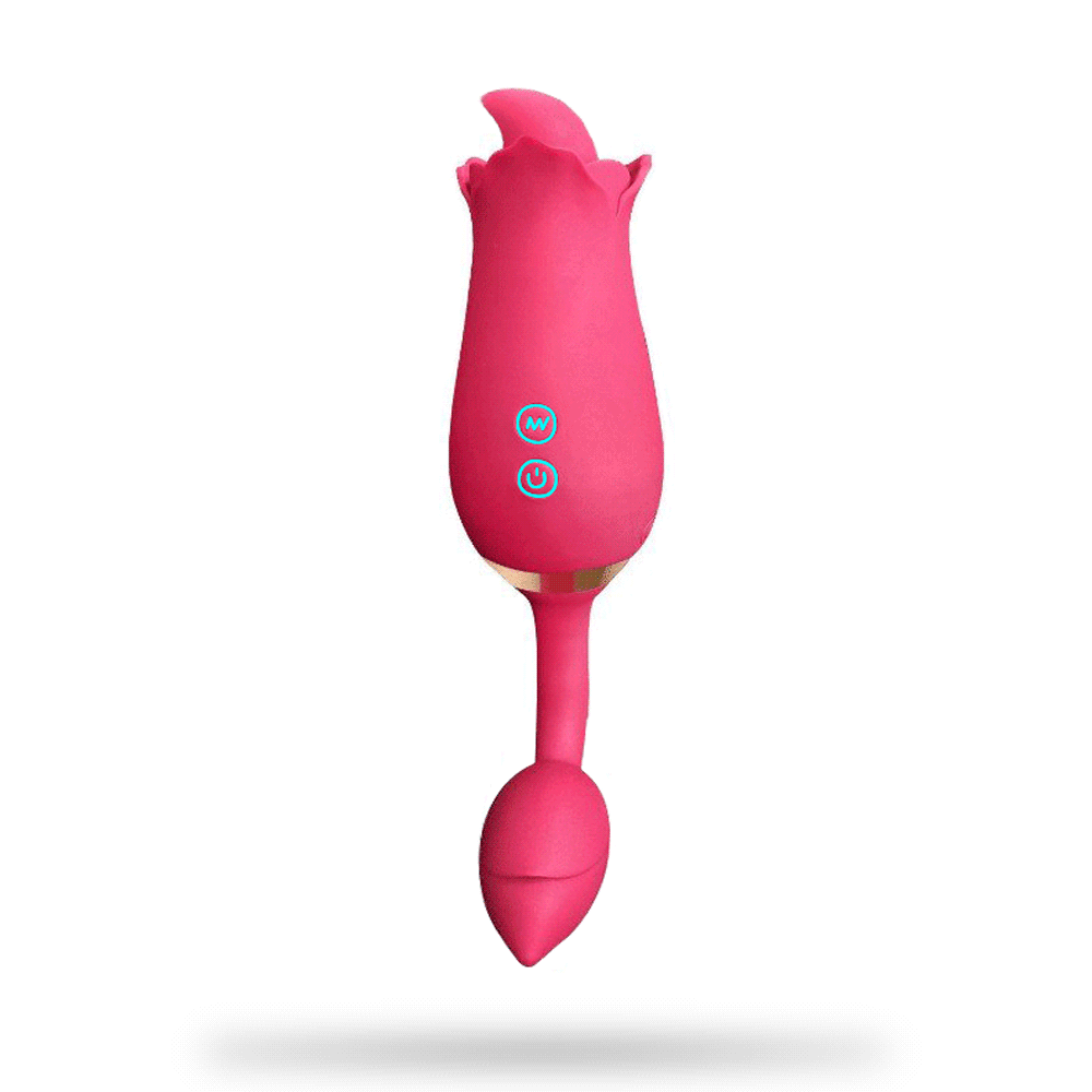 Rose Tongue Vibrator - 9 Vibration Modes for Women with Vibrating Egg