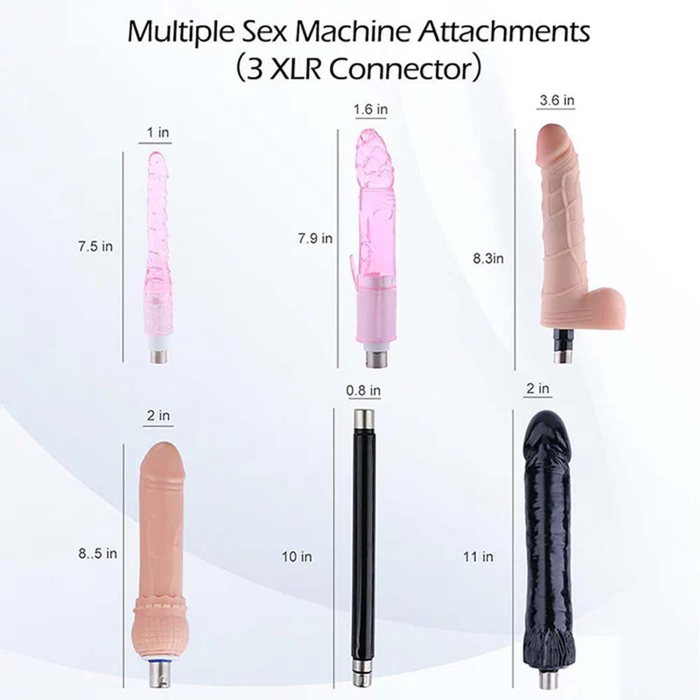 Fully Automatic Telescopic 6-Attachment Push-In Masturbation Machine