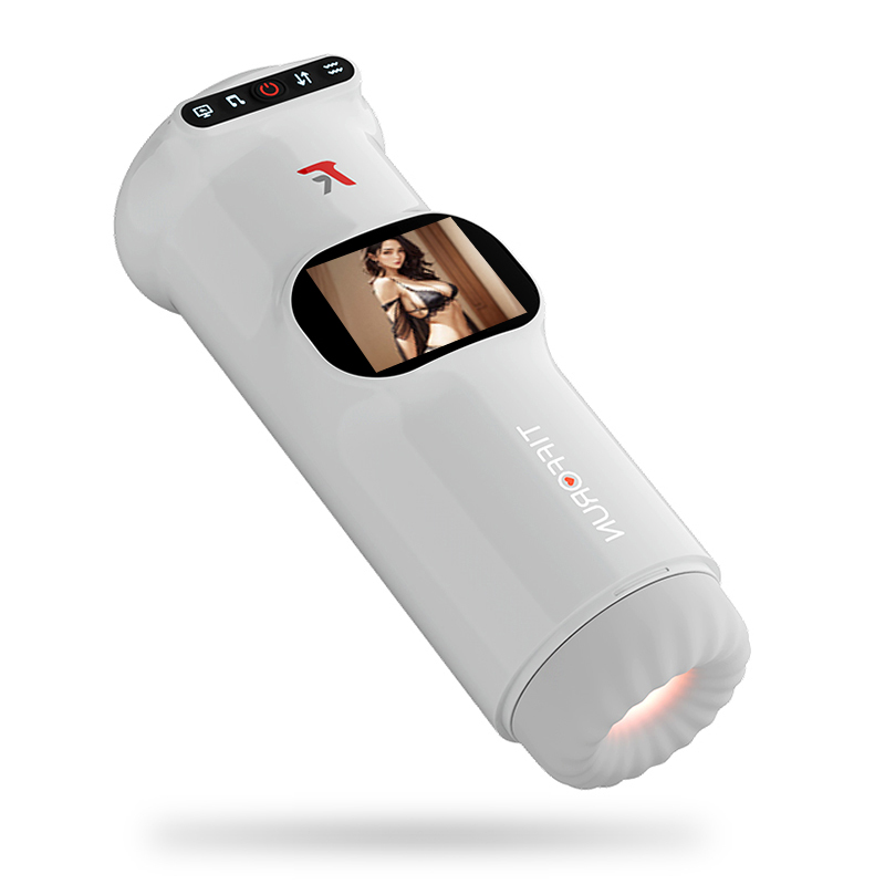 2024 New Uxolclub 9 Vibration & 9 Thrusting Male Masturbator with Heating Moan Function, Full LCD Display Sex Toys for Men