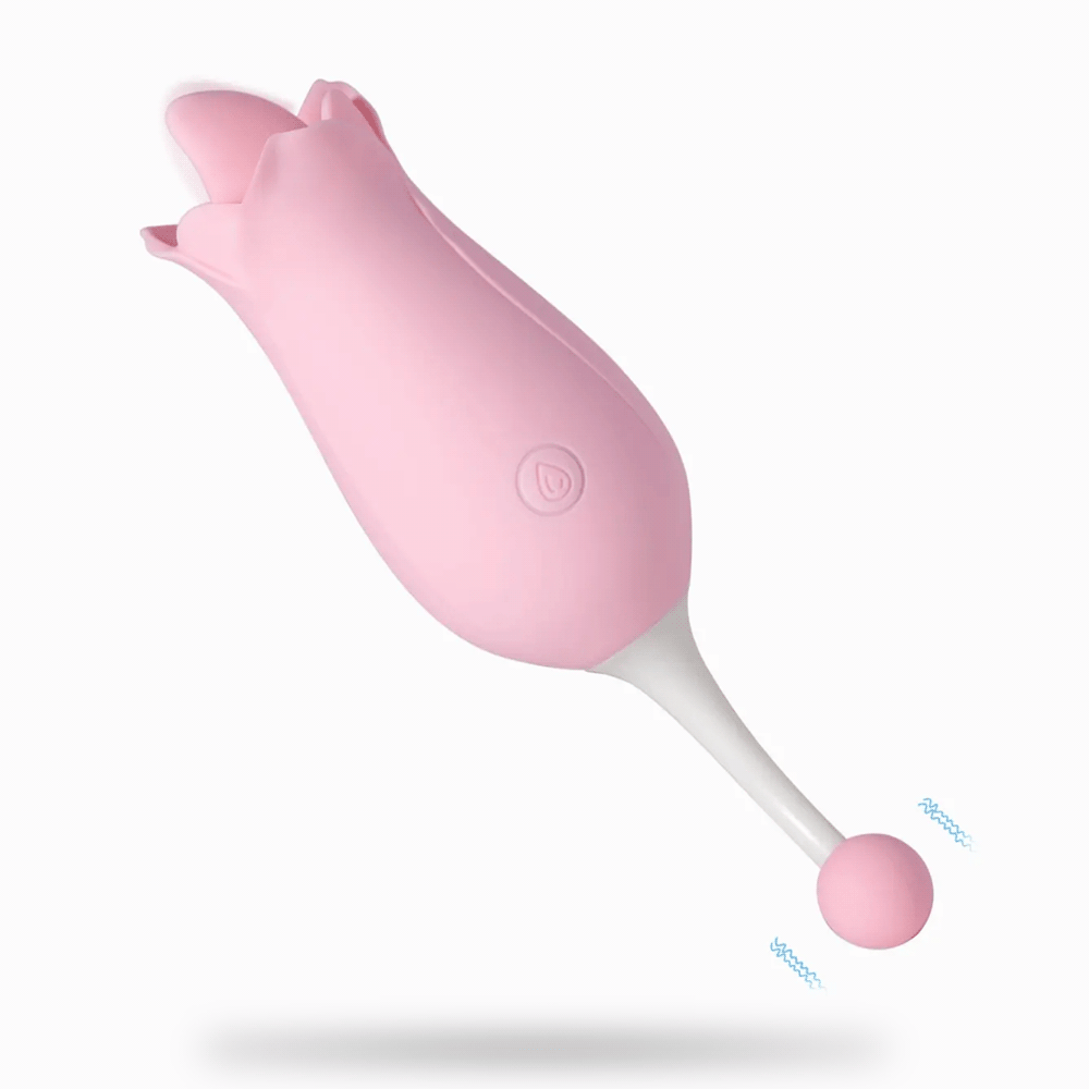 10 Frequency Vibrator Rose Tongue Licking with Vibrating Egg