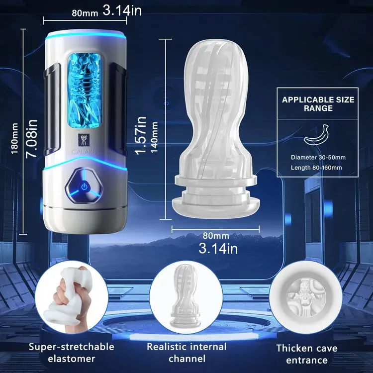 Phantom X 12 Vibration Voice Male Masturbator Cup APP Control Sucking Real Vagina Heating Male Masturbator