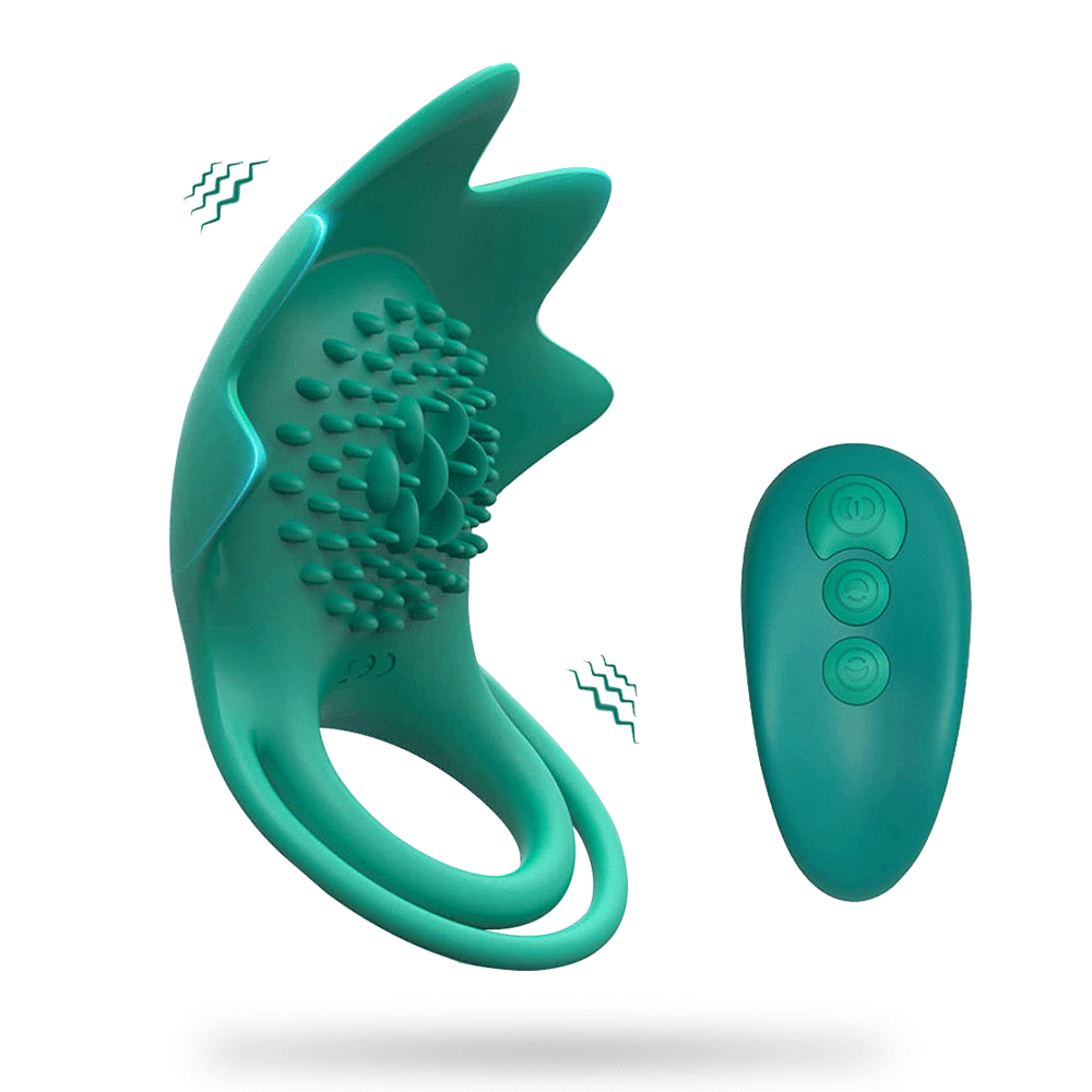 Vibrating Cock Ring with 10 Vibration Modes, Couple Penis Ring Glans Training Toy