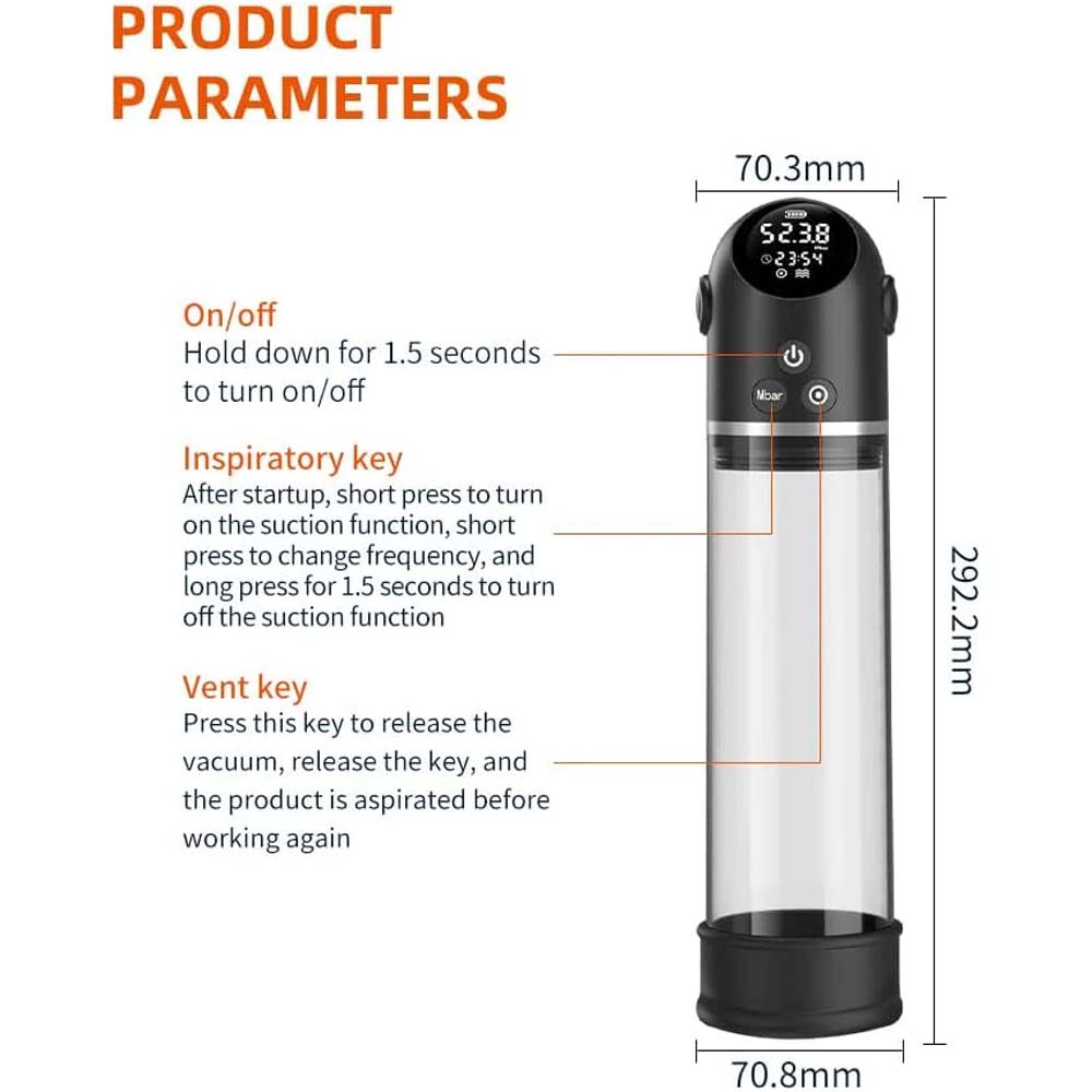 4 Suction Modes Digital Display Penis Enlargement Trainer Electric Penis Pump