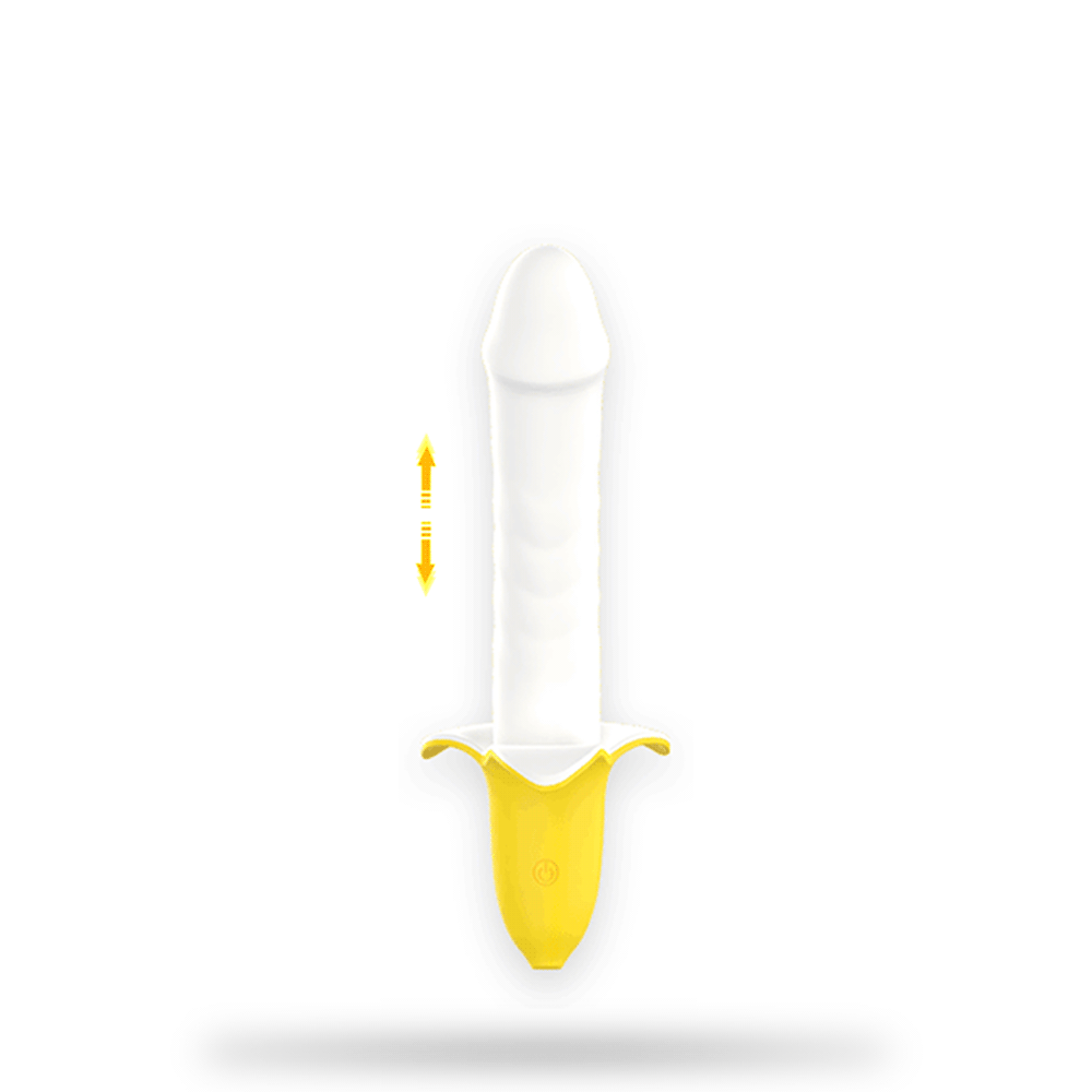 Silicone Banana Dildo Automatic Retractable Masturbator