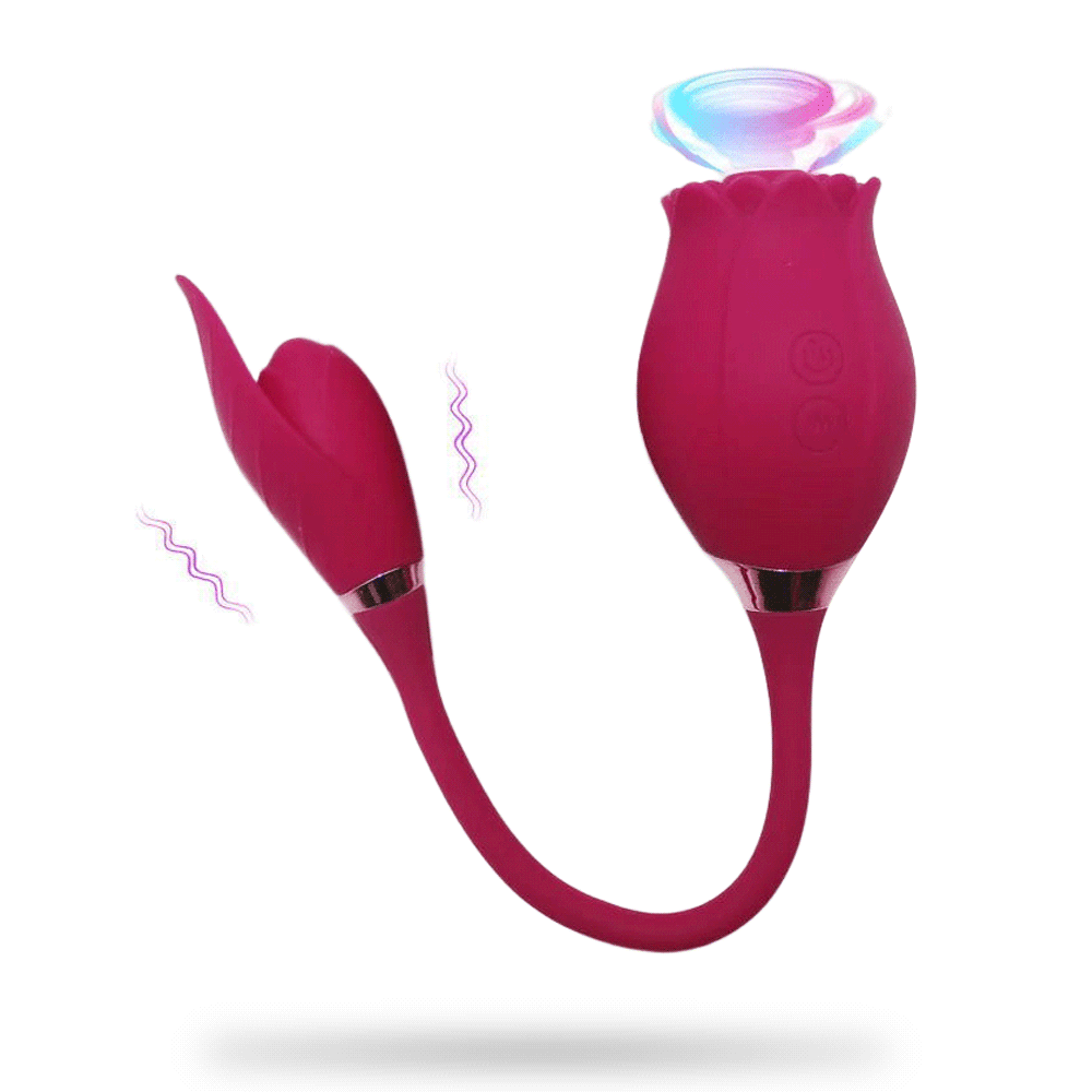 Rose Sucking Vibrator Toy For Women With Vibrating Egg