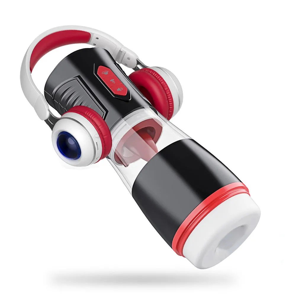 UXOL-New Tongue Licking and Sucking Electric Voice Silicone Male Airplane Masturbator