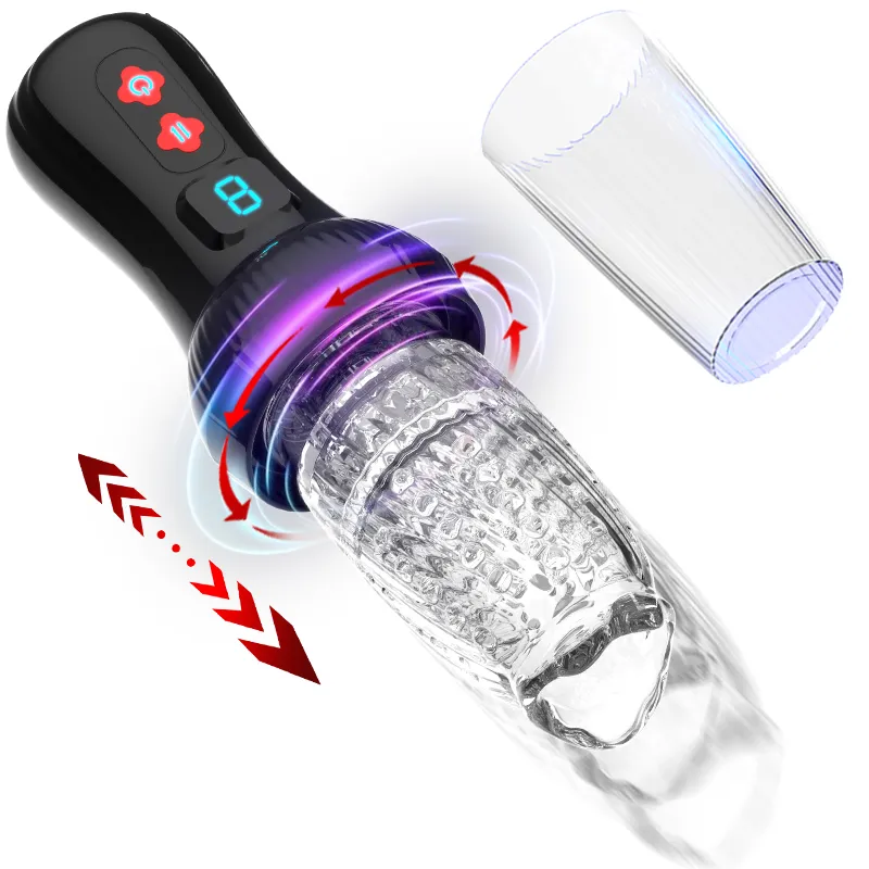 Upgraded 2 in 1 Powerful Automatic Thrusting and Rotating Male Masturbator