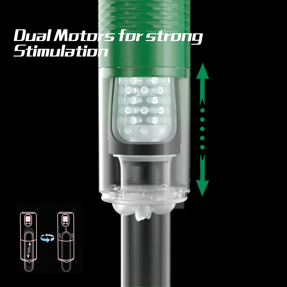 【Best Reputation】3.54'' Diameter Oversized Storm Telescopic LCD Display 6-speed Timing Function Smart Masturbator