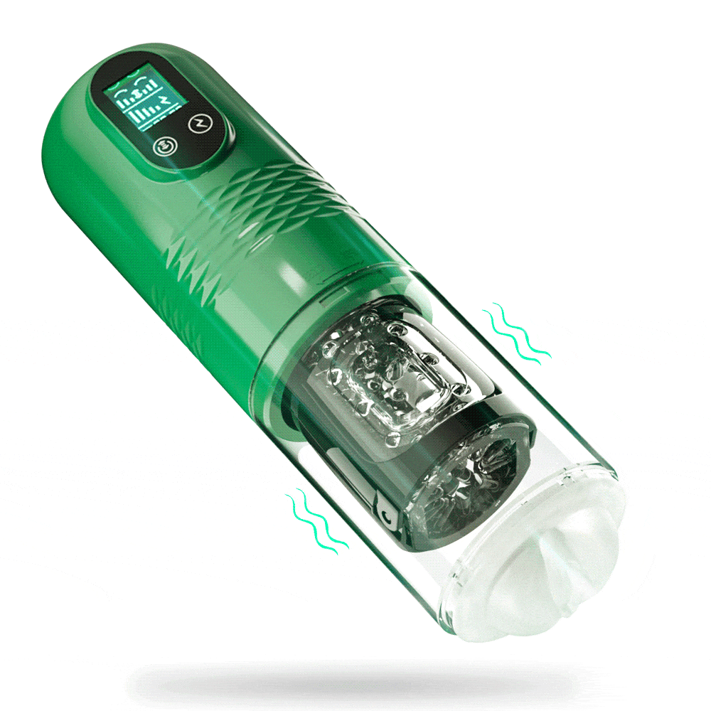 【Best Reputation】3.54'' Diameter Oversized Storm Telescopic LCD Display 6-speed Timing Function Smart Masturbator