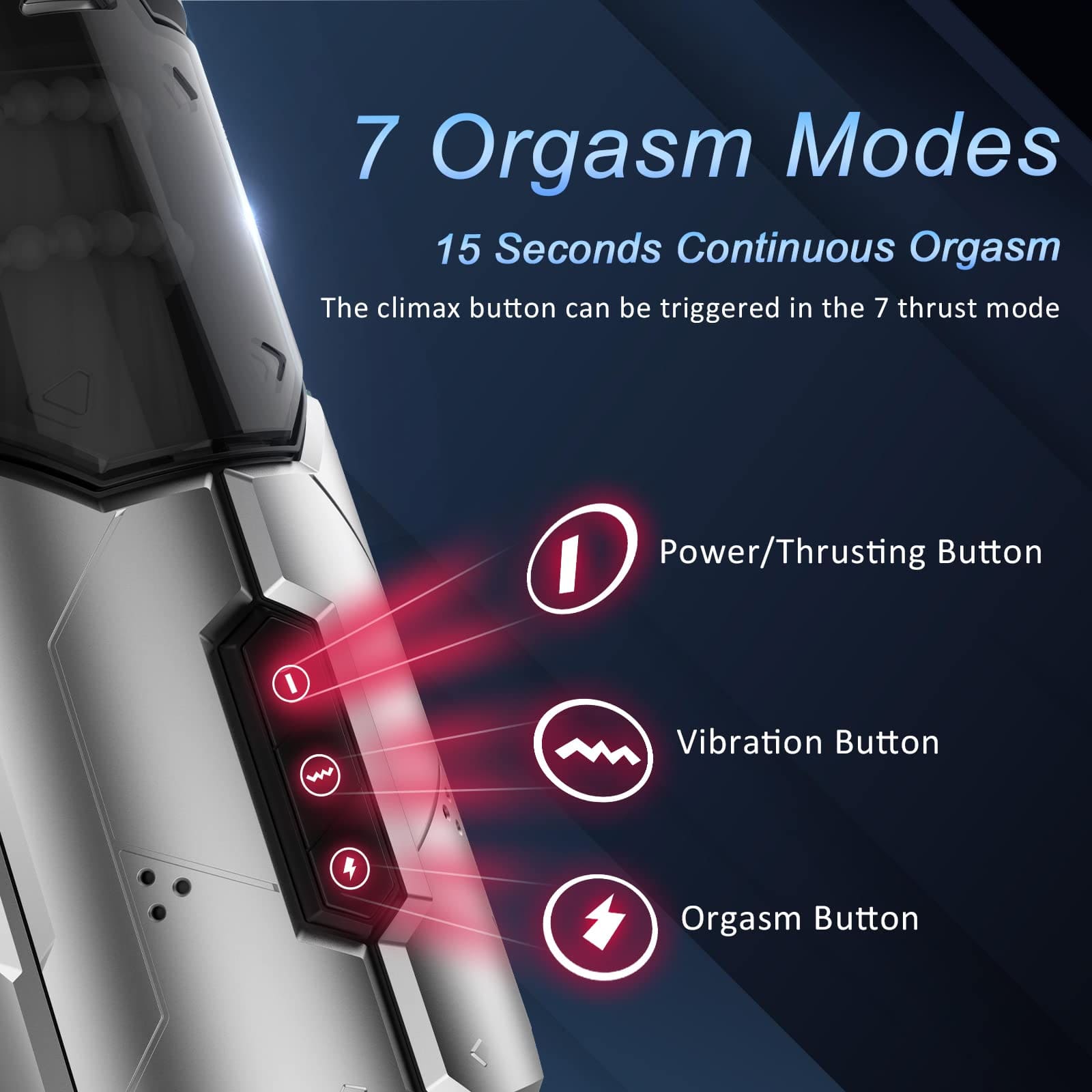 【One-Click Climax】Automatic Male Masturbator with Ring with 7 Thrusting & Vibration Modes for Stimulation Electric Pocket Pussy Male Stroker Toy, Adult Male Sex Toys for Men