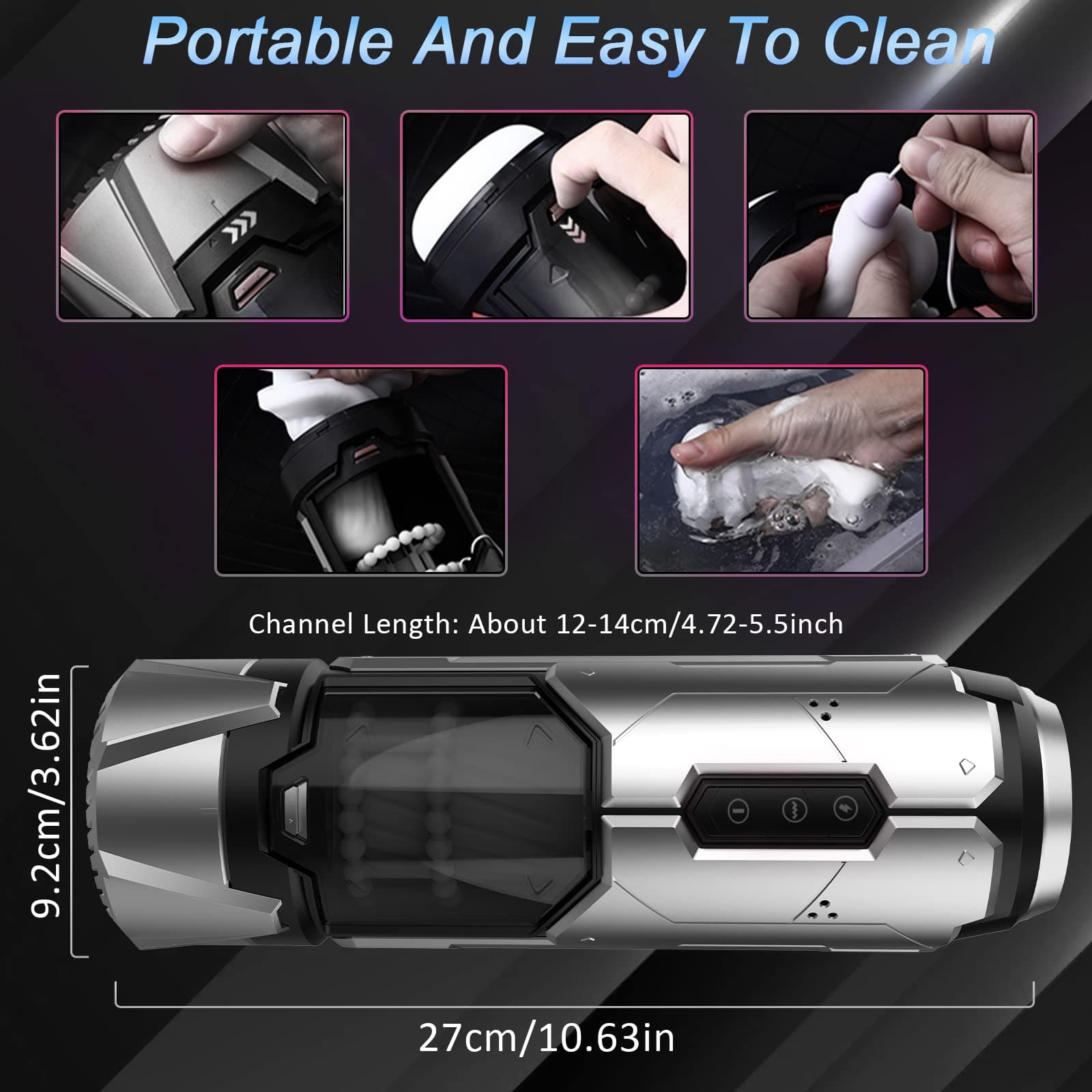 【One-Click Climax】Automatic Male Masturbator with Ring with 7 Thrusting & Vibration Modes for Stimulation Electric Pocket Pussy Male Stroker Toy, Adult Male Sex Toys for Men