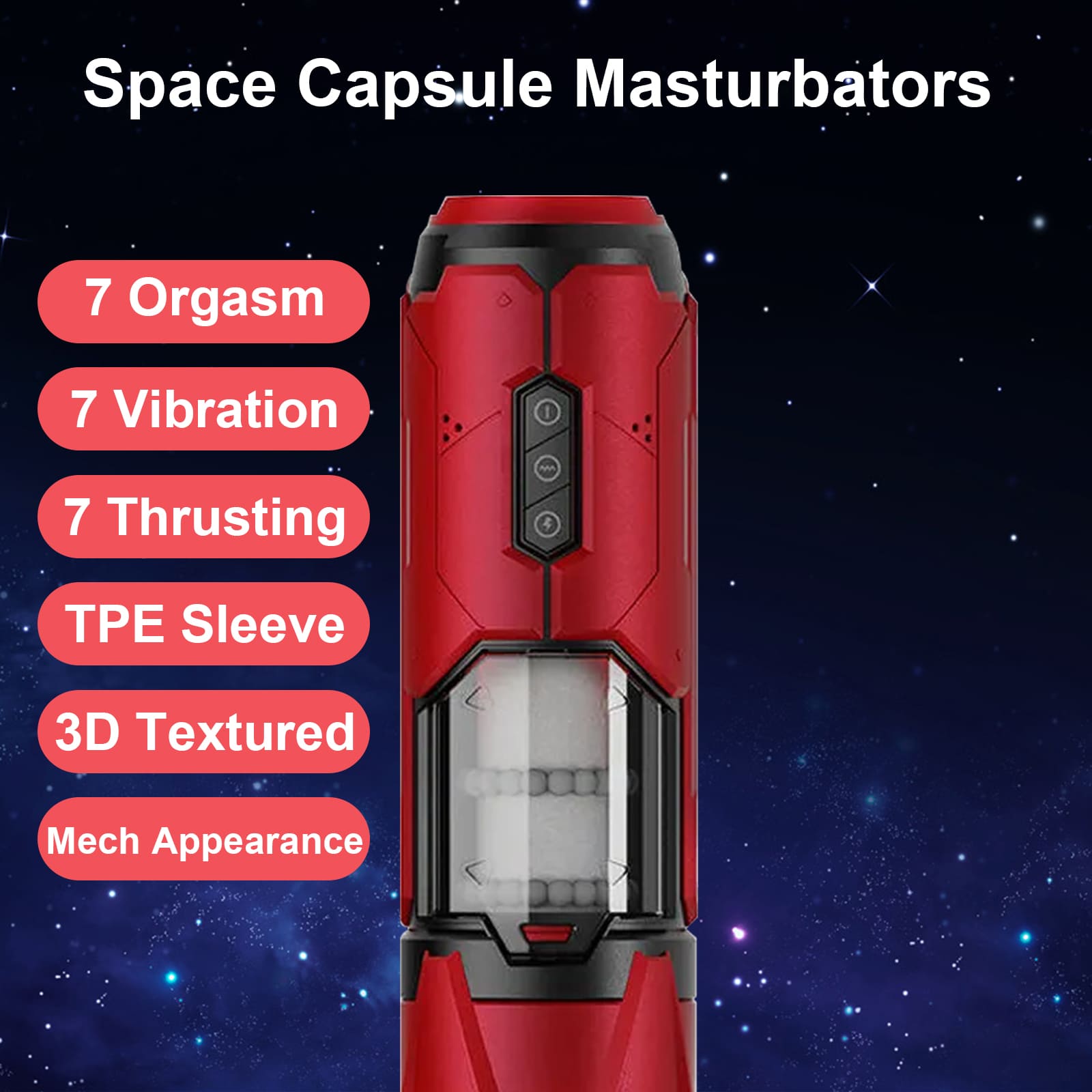 【One-Click Climax】Automatic Male Masturbator with Ring with 7 Thrusting & Vibration Modes for Stimulation Electric Pocket Pussy Male Stroker Toy, Adult Male Sex Toys for Men