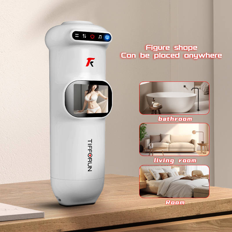 2024 New Uxolclub 9 Vibration & 9 Thrusting Male Masturbator with Heating Moan Function, Full LCD Display Sex Toys for Men