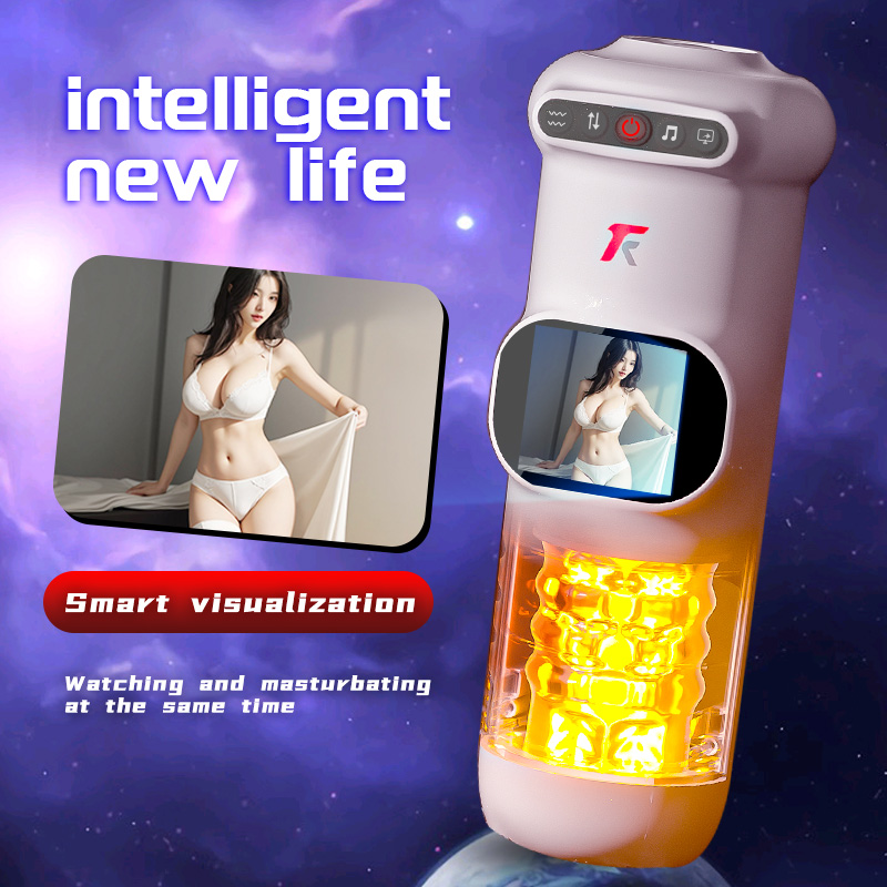 2024 New Uxolclub 9 Vibration & 9 Thrusting Male Masturbator with Heating Moan Function, Full LCD Display Sex Toys for Men